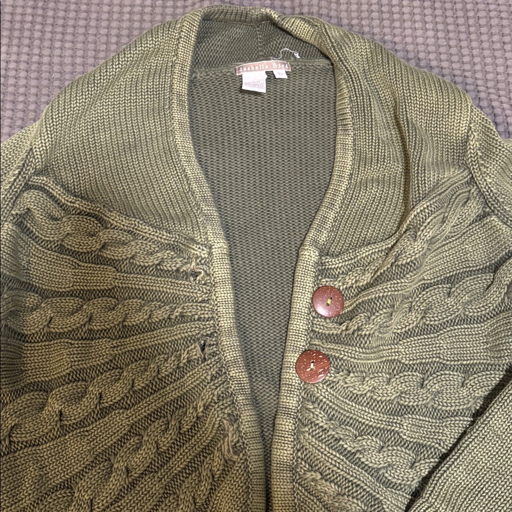 Olive Isabella Bird Cable Knit Women's Cardigan